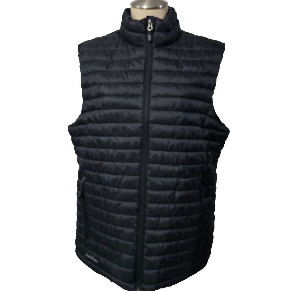 NWOT Eddie Bauer Women's Packable Puffer Vest Black Quilted Lightweight 2XL